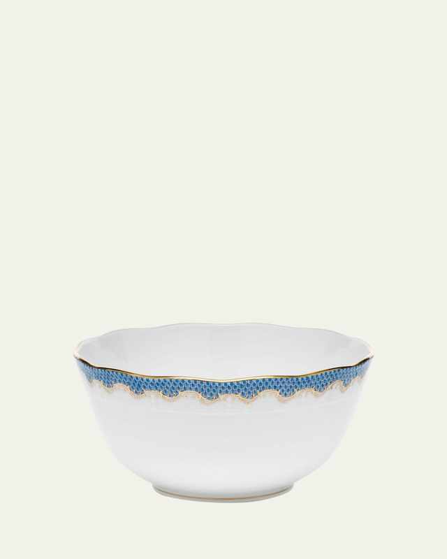 Blue Fish Scale Round Bowl